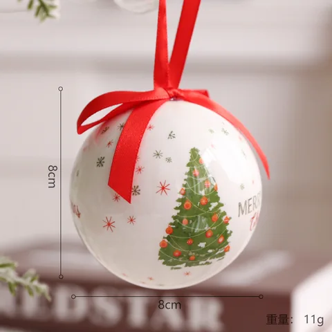 1 шт. высококачественный Рождественский красный шар, подвеска на рождественскую елку, «сделай сам» для домашнего декора, с новым годом 2024