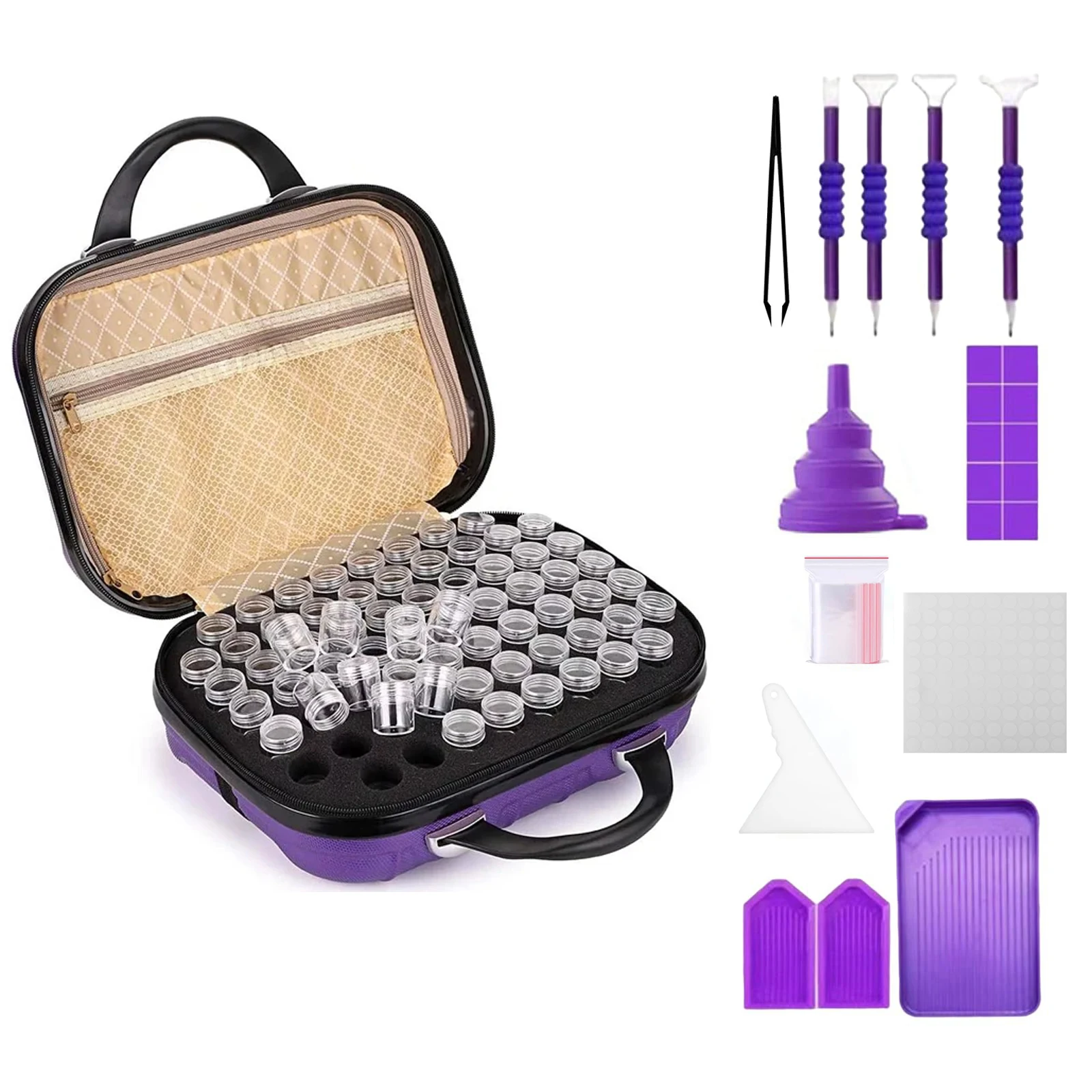 Набор коробок для хранения алмазной живописи 100 бутылок с аксессуарами