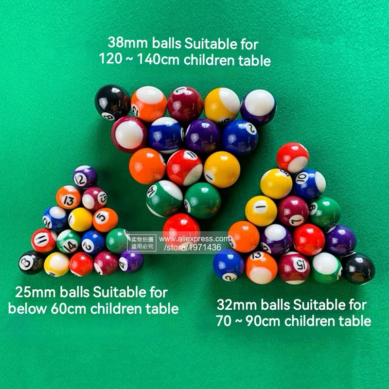 American Billiard Table Balls 16pcs 25mm/32mm/38mm Professio