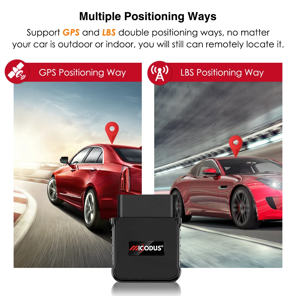 $59.99 2022 MiCODUS OBD GPS Tracker 4G MV55G 9-50V Engine ON/OFF Alarm GPS Car Tracker Tracking Device Plug Out Alarm LIFETIME Free APP