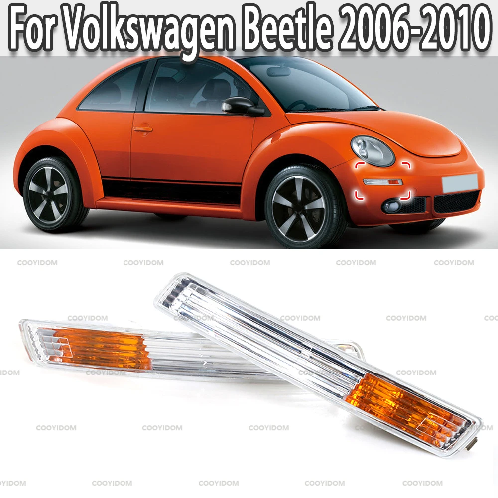 Car Front Bumper DRL Daytime Running Lamp Turn Signal Light For Volkswagen Beetle 2006 2007 2008 2009 2010 1C0 953 041 R/Q