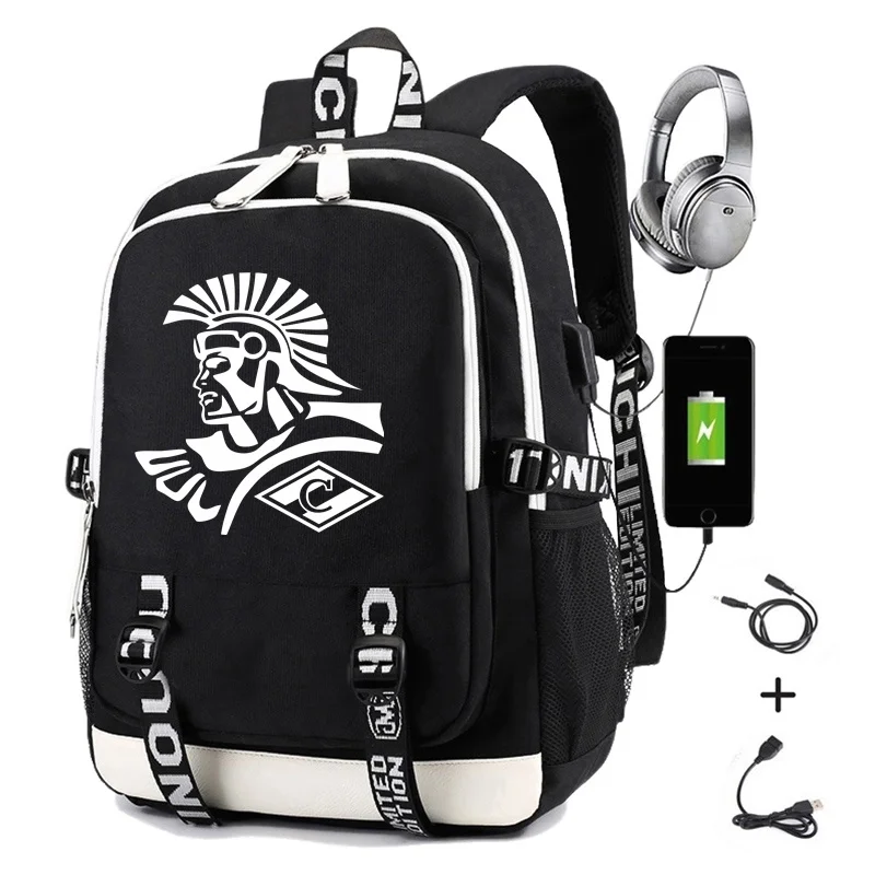 

Fashion Spartak Backpack for Men Print Serpent Student School Laptop Bag Women Causal Functional Waterproof Rucksack