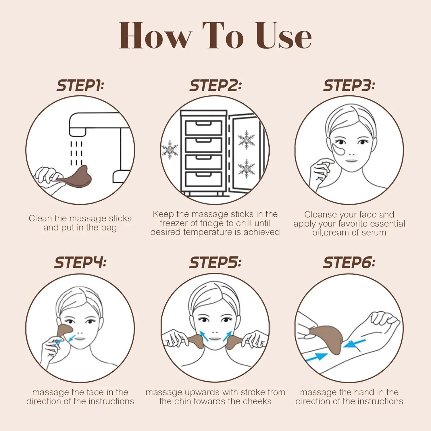 Палочки для ухода за кожей облегчения отечности принадлежности косметолога