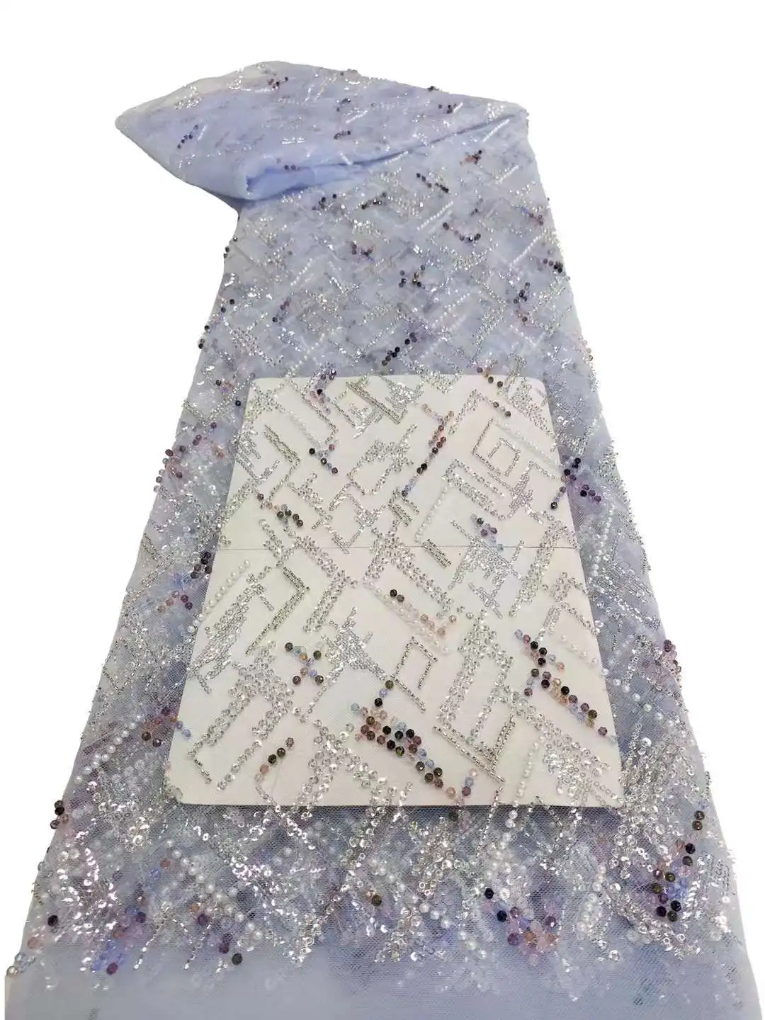 Африканские бусины кружевная ткань 2024 высококачественное кружево нигерийские