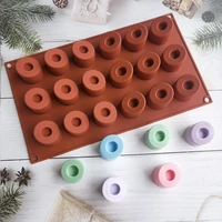 ilicone 18 inclined column doughnut chocolate mold diy baking cake biscuit mousse cake mold candy pudding party decoration kitch