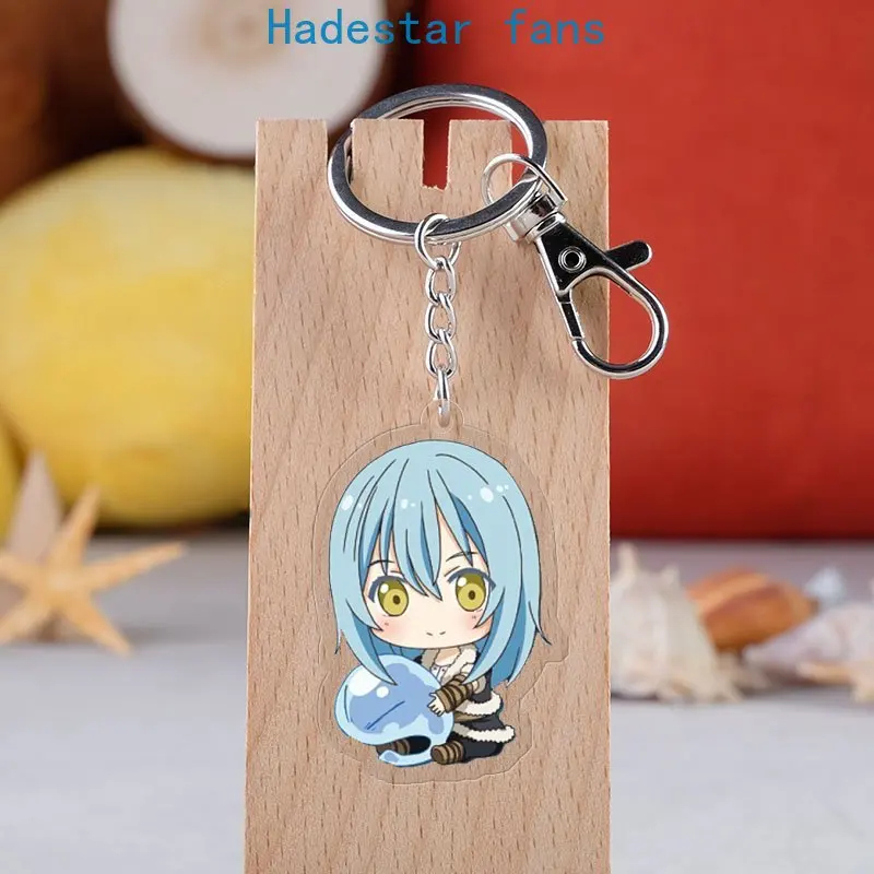 

10 Pcs/lot That Time I Got Reincarnated as a Slimes Anime Acrylic Keychain Figure Cute Cartoon Pendant Keyring Fans Gift Toy