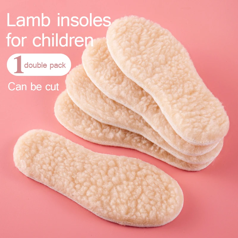Keep Warm Heated Insoles for Children Feet Warm Thermal Insoles for Kids Winter Shoes Sole Wool Thicken Felt Heating Shoe Pads images - 6