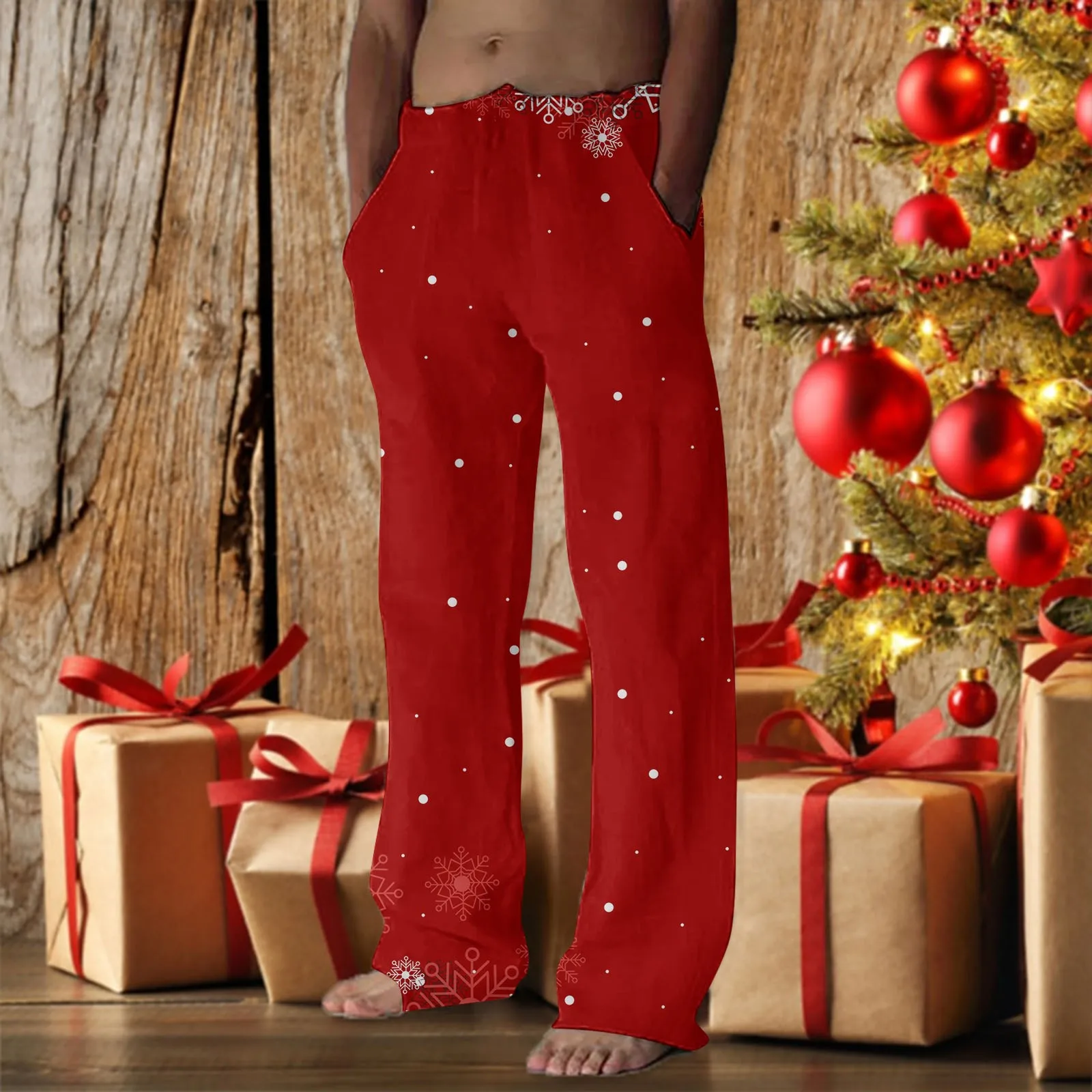 

Брюки мужские осенне-зимние с карманами и эластичной талией