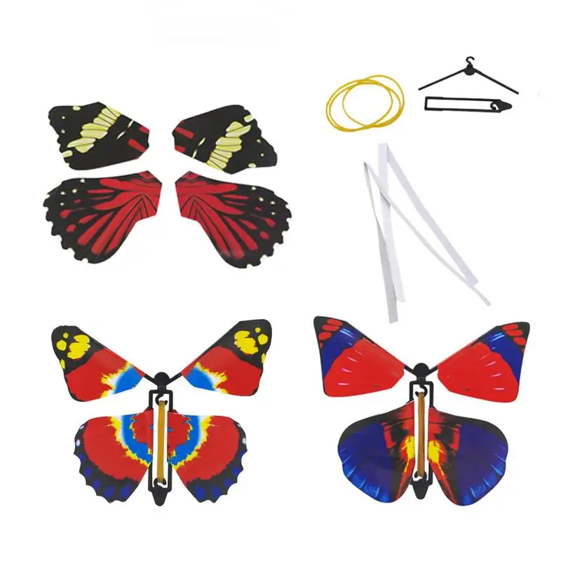 

Butterfly Party Favors Interactive Magic Flying Butterfly Fairy Toys Rubber Band Powered Fairy Fluttering Toy For Birthday