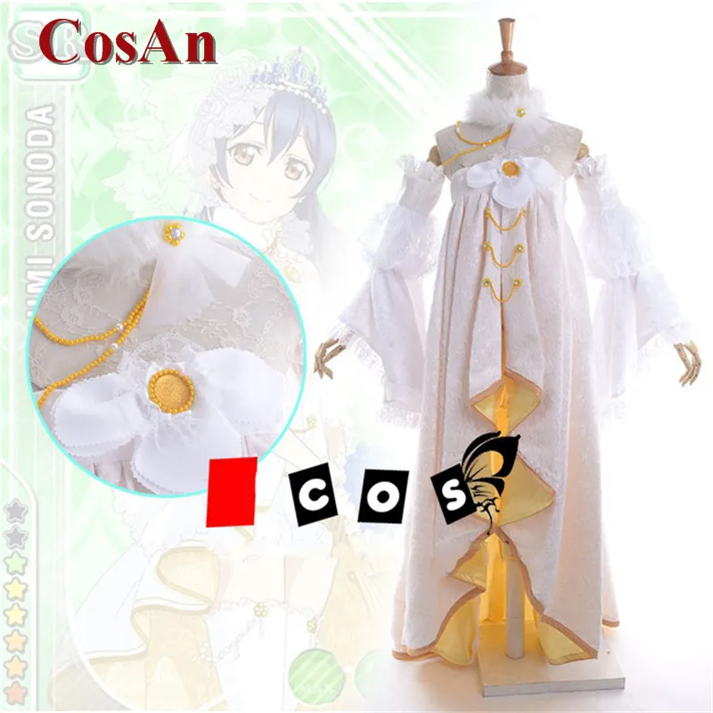 

CosAn аниме LoveLive Sonoda Umi Косплей Костюм Элегантное свадебное платье для пробуждения вечеринки