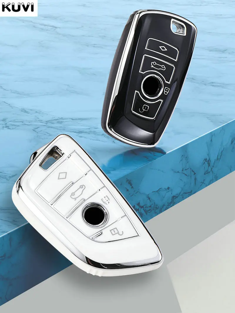 KUVI Новый ТПУ чехол для автомобильного ключа оболочка брелок BMW X3 X5 X6 F30 F34 E60 E90 F10 E34