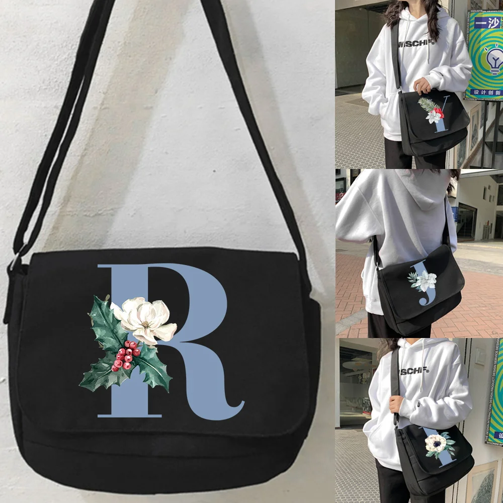 Harajuku Canvas Crossbody Bag Women Japanese Diagonal Pouch 