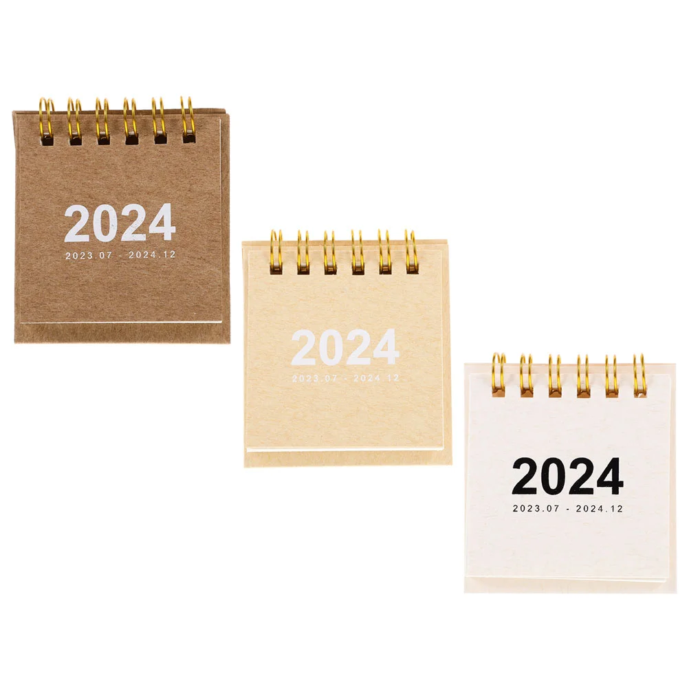 

2024 Desk Calendar Home Accessory Daily Use Monthly Note Standing Flip Decorative Small