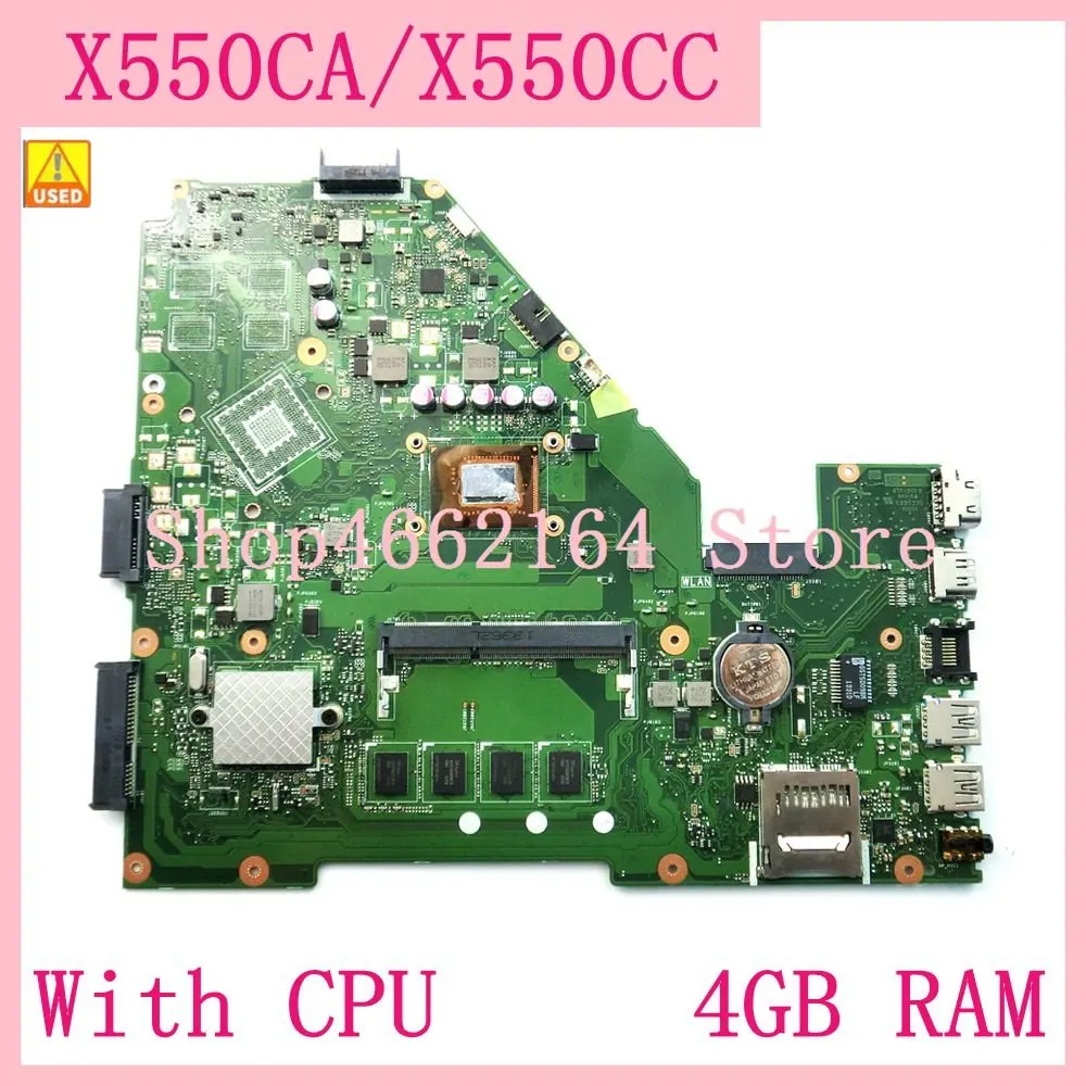 

X550CA With 2117CPU 4G RAM Motherboard for ASUS X550CC R510C Y581C X550C X550CL Laptop Mainboard Test 100% OK