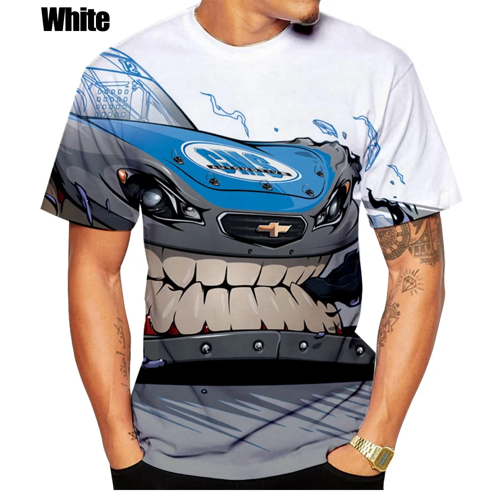 2022 New Men's Fashion Casual Humor Exaggeration Car Art Funny Design 3d Printed T Shirt T-shirt