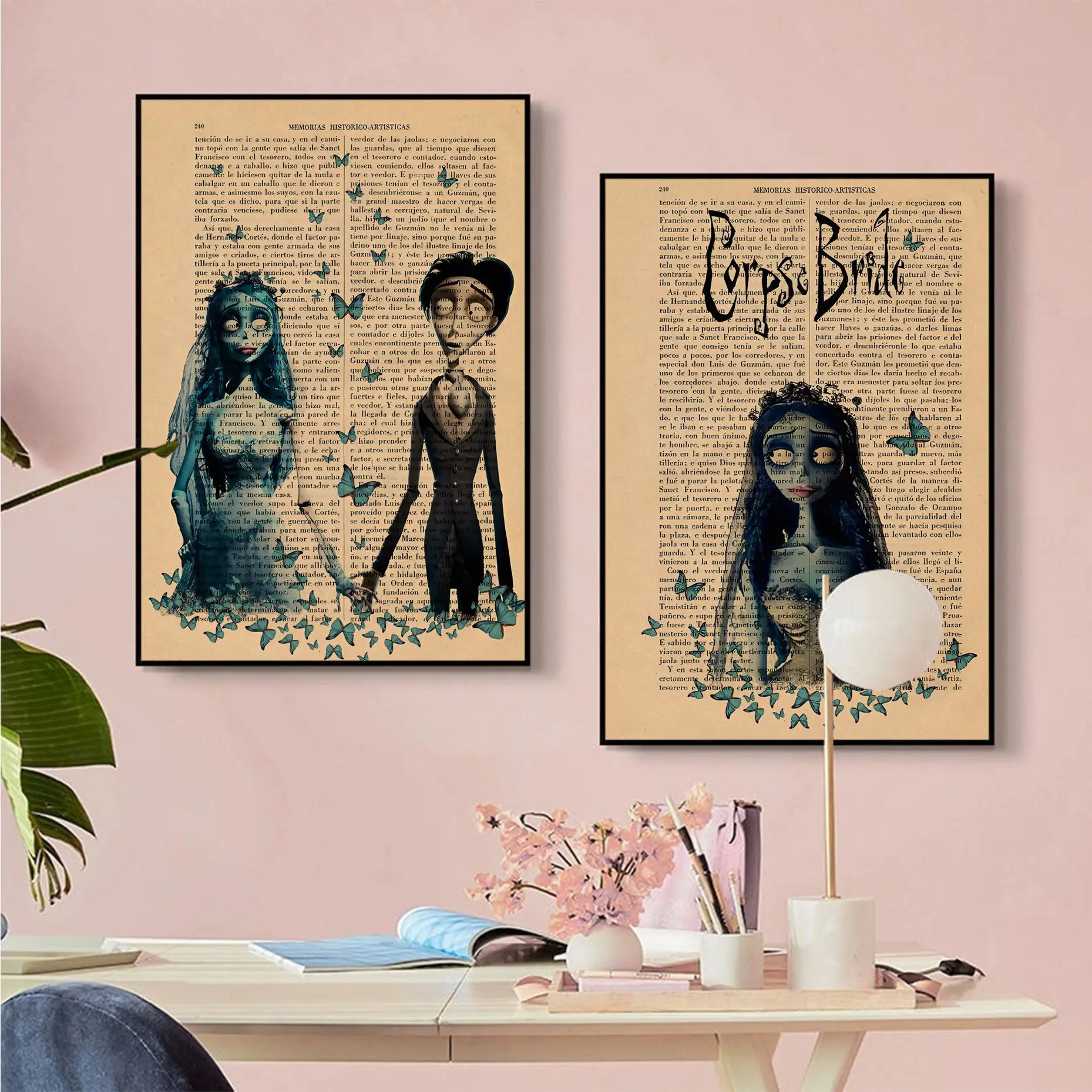 

Disney Tim Burton 'S Corpse Bride DIY poster Kraft Paper Sticker DIY Room Bar Cafe Wall decor