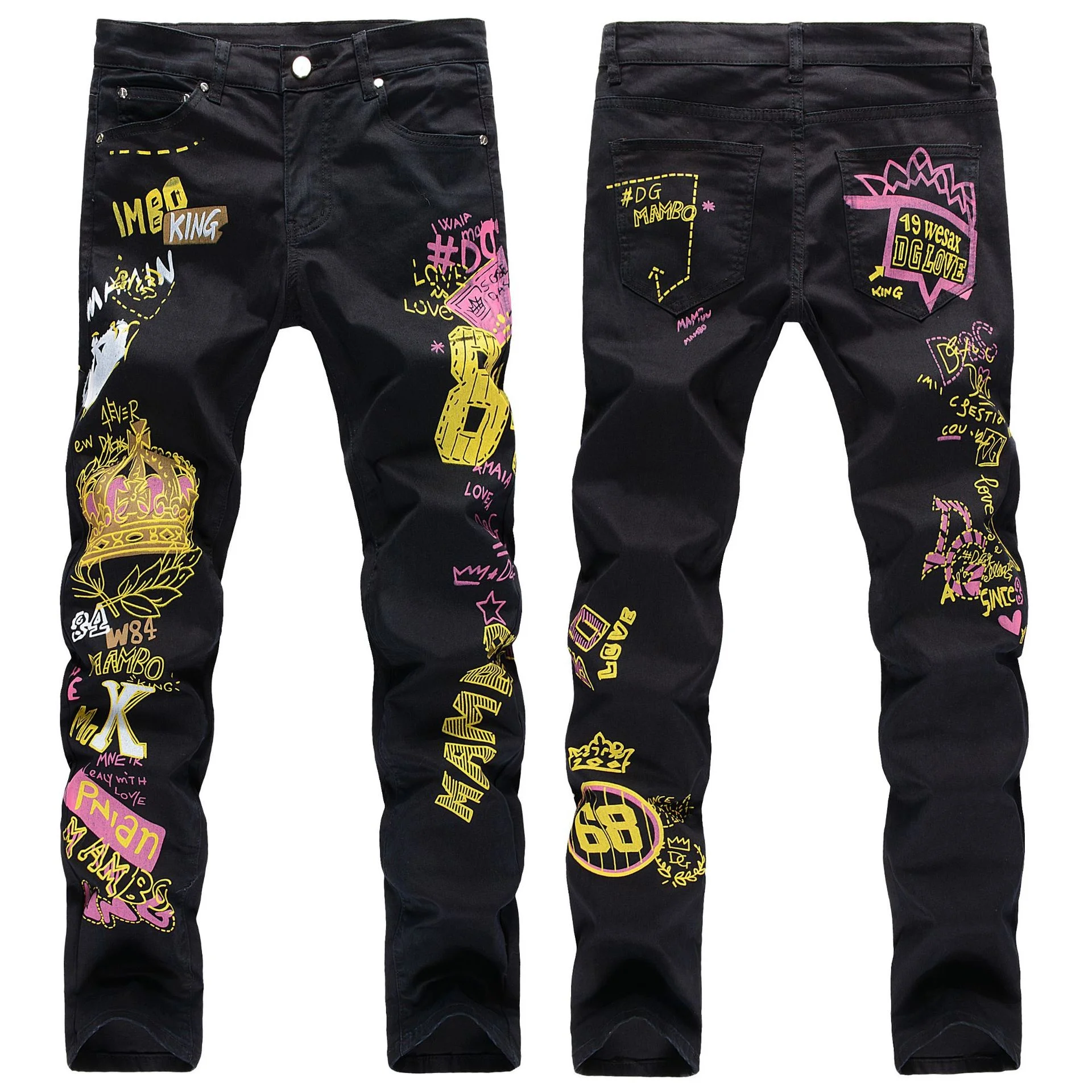 

Original Brand Men's Jeans Cotton Straight Stretch Business Pants Classic Autumn and Winter Jeans Camping Jeans