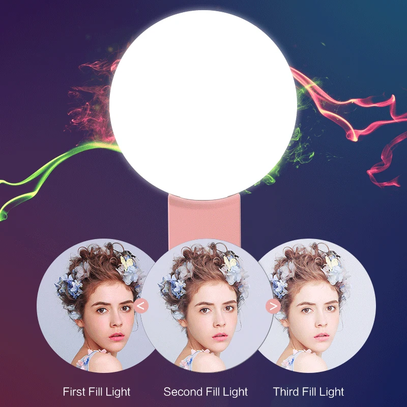 

Universal Photography Light Mobile Phone LED Selfie Fill Light Charge Led Camera Clip for IPhone Samsung Xiaomi Selfie Light