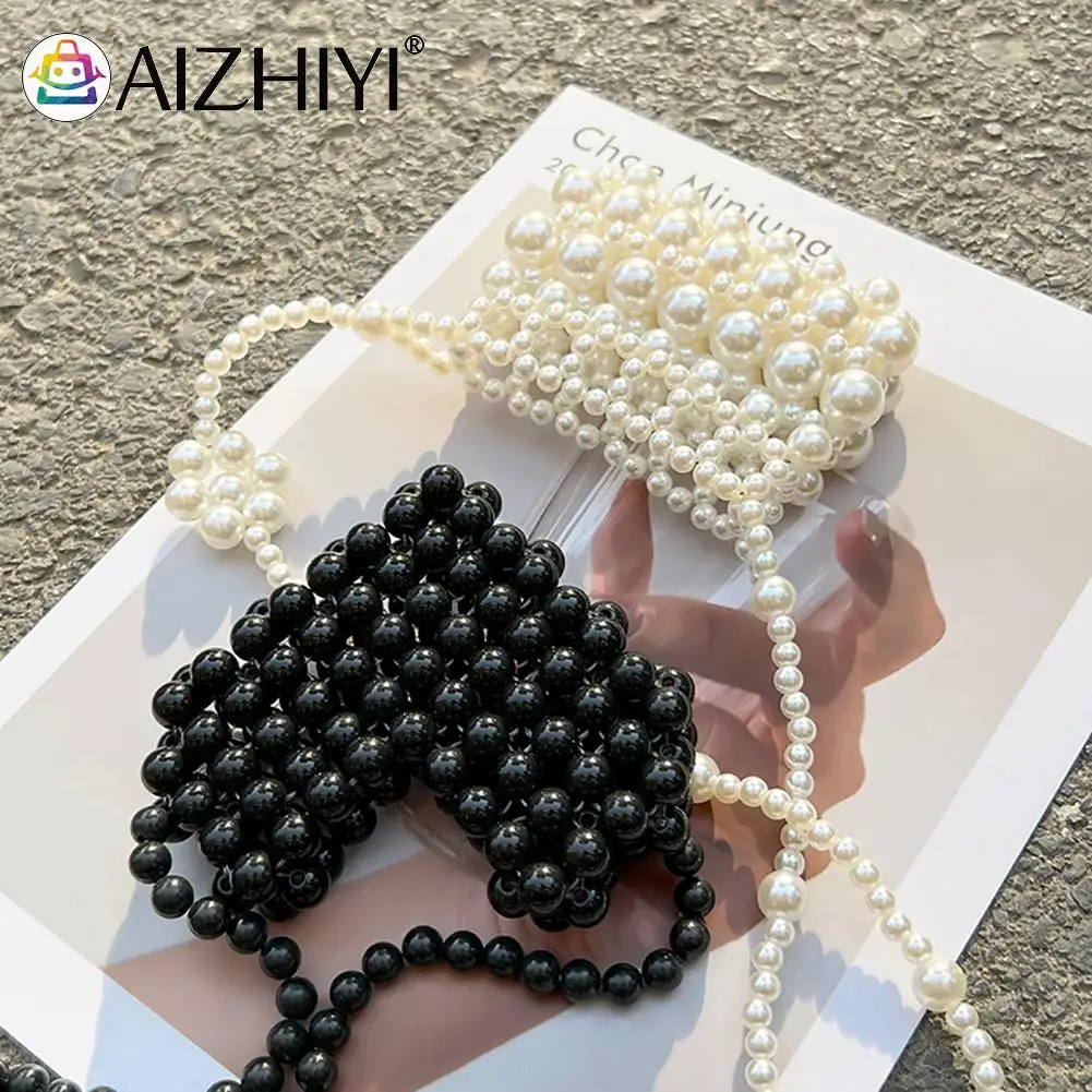 

Женская мини-сумка-тоут с жемчугом и сердечками