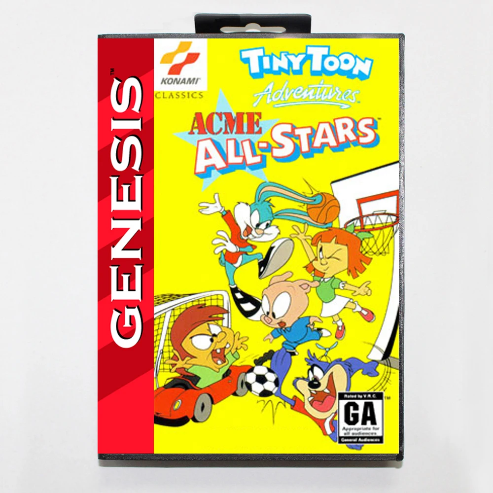 Крошечный мультяшный все звезды MD игровая карта с индивидуальной американской