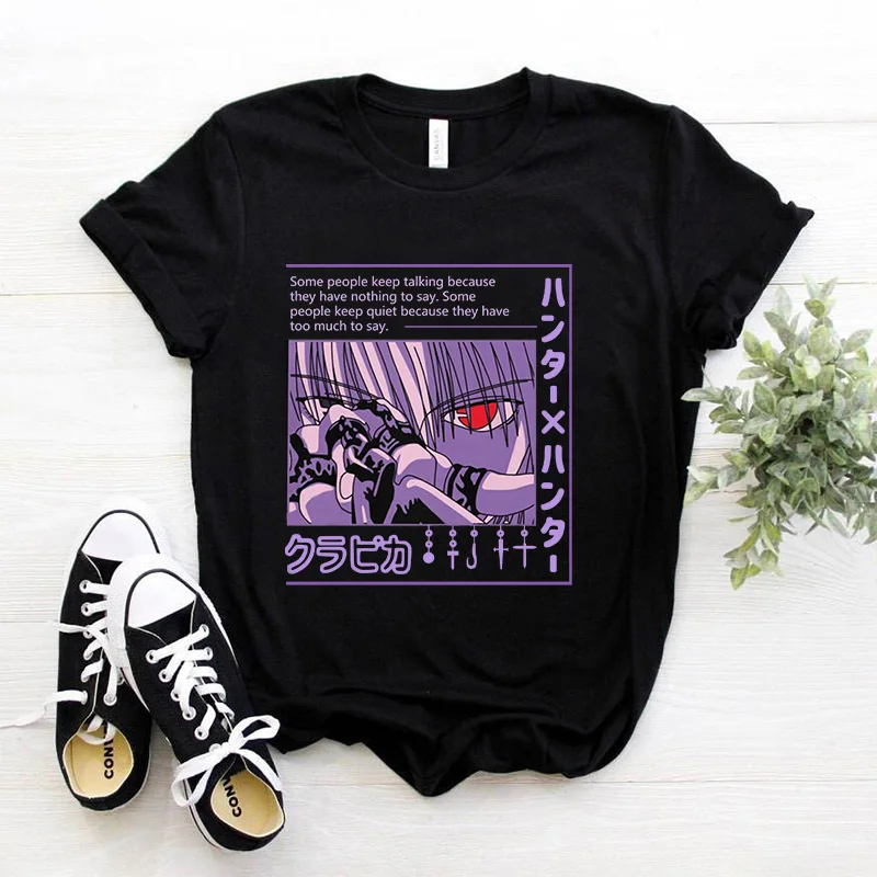 Футболка с изображением манги Hisoka Kawaii Hunter X Killua Zoldyck забавная мультяшная Милая