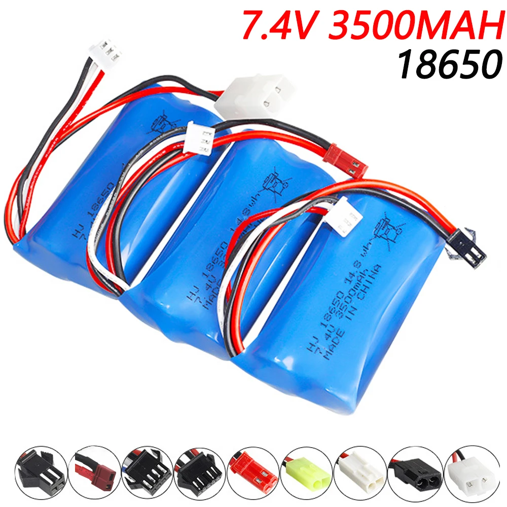 7 4 В 18650 3500 мАч Lipo аккумулятор для Q46 Wltoys 10428/12428/12423 X9115 запасные аксессуары