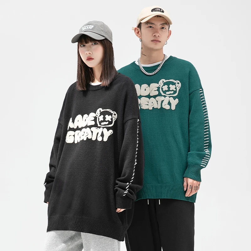 

Couple's Autumn and Winter Warm Sweater Knitted Sweater Ropa Para Hombre Knit Sweater Pullover Vintage Mens Winter Tops