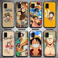 hot anime one piece luffy zoro phone case for samsung galaxy a52 a21s a02s a12 a31 a81 a10 a30 a32 a50 a80 a71 a51 5g