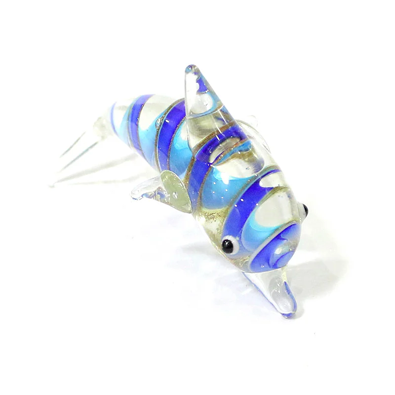 

Gold Craft Murano Glass Dolphin Figurine Ornament Aquarium Supplies Home Desk Decoration Collection Cute Sea Animal Small Statue