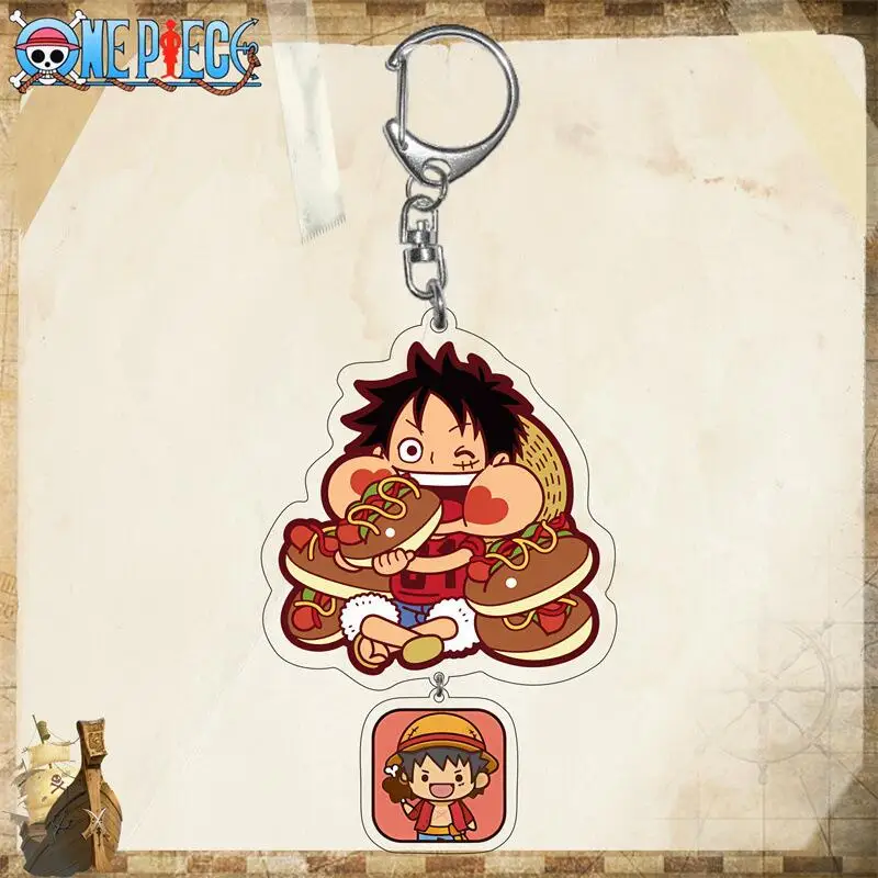 Фото Акриловый брелок для ключей One Piece: Тони Тони Чоппер, Нами, Трафальгар Лоу, Ророноа Зоро, Санджи. Аниме-аксессуар, подвеска для студенческого рюкзака. №2