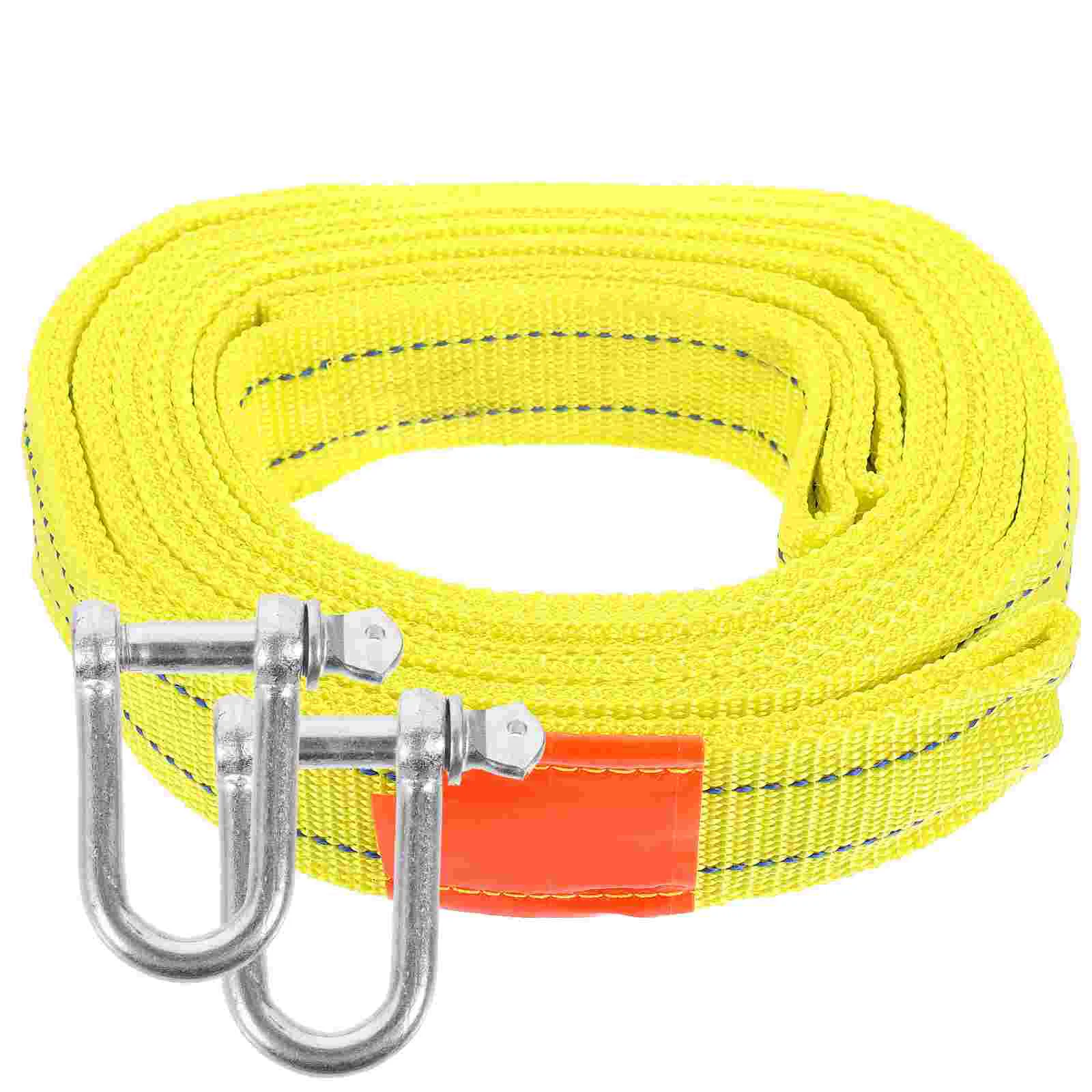 

5m 5 Ton Heavy Duty Tow Strap Car Trailer Towing Rope Strap Cable with Hooks Emergency Vehicle Tool Yellow