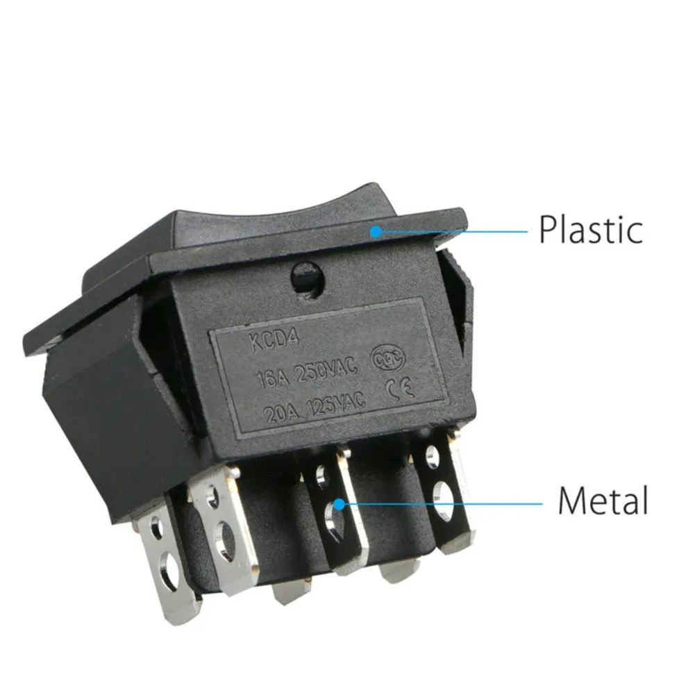 

4pcs 6 PIN DPDT Double Pole Double Throw 12V Momentary Rocker Switch Heavy Duty Rocker Switch For Car Window Sunroof