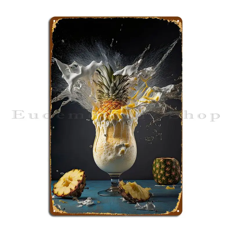 Pina Colada Pop коктейльный металлический плакат для клуба