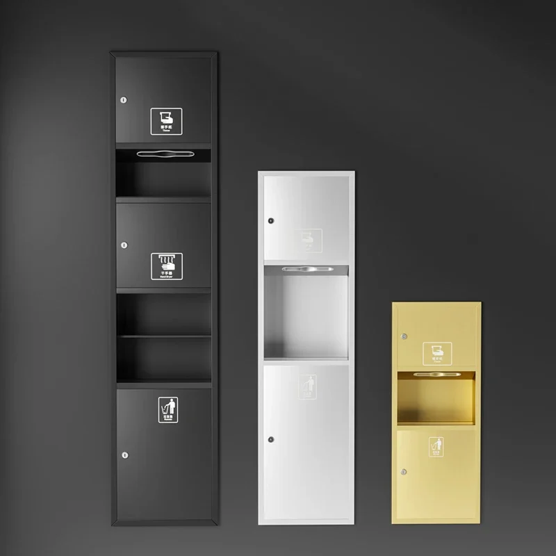 3-в-1 поднос для полотенец из нержавеющей стали скрытый держатель туалетной