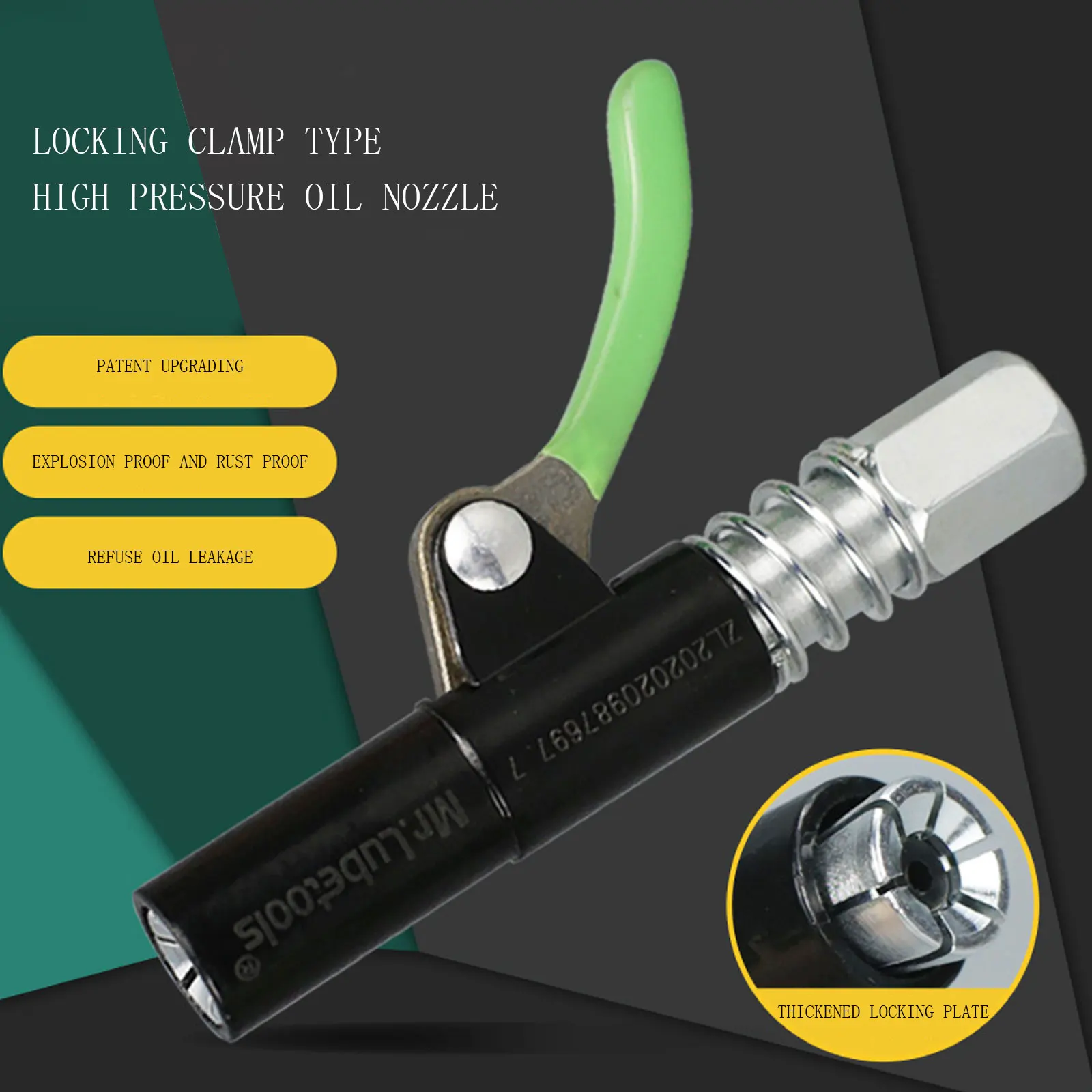 

Сверхмощный быстроразъемный смазочный пистолет NPTI/8 10000PSI, 1 шт.