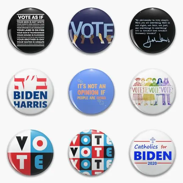 

Vote Blue As If John Lewis Good Trouble Quote Hebrew Soft Button Pin Customizable Jewelry Gift Women Funny Decor Brooch Creative