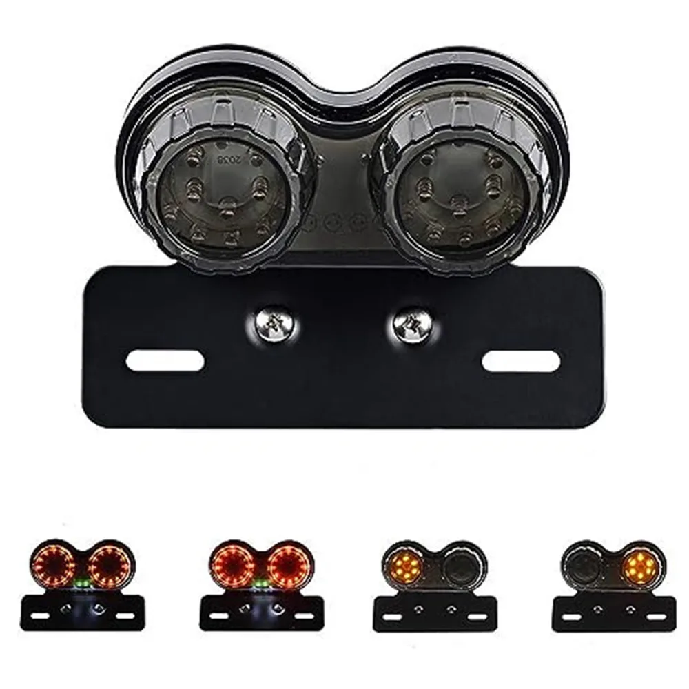 

12 В Светодиодный Задний Стоп-сигнал Для Мотоцикла, Дымчатый/красный, Универсальный