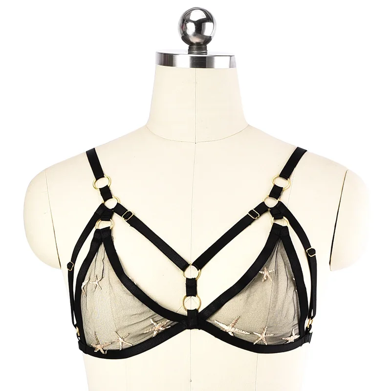 

Sexy Lingerie Body Bondage Strap Stockings Belt Garter Ring Erotic Harness Bra Goth Women's Underwear Suspenders Socks