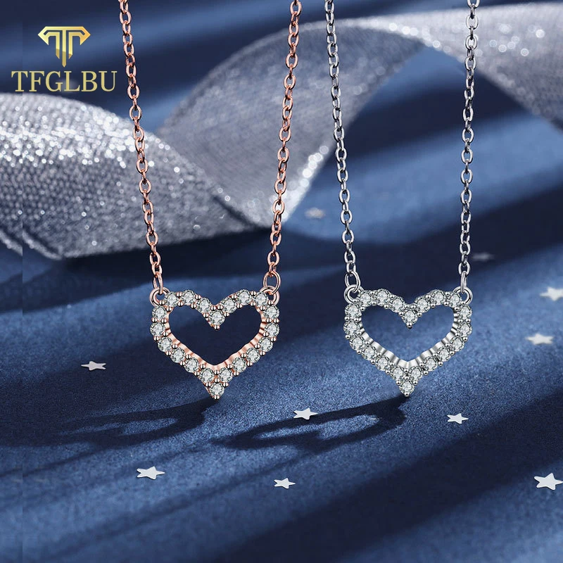 

Женское ожерелье из серебра 925 пробы с муассанитом, 1 шт