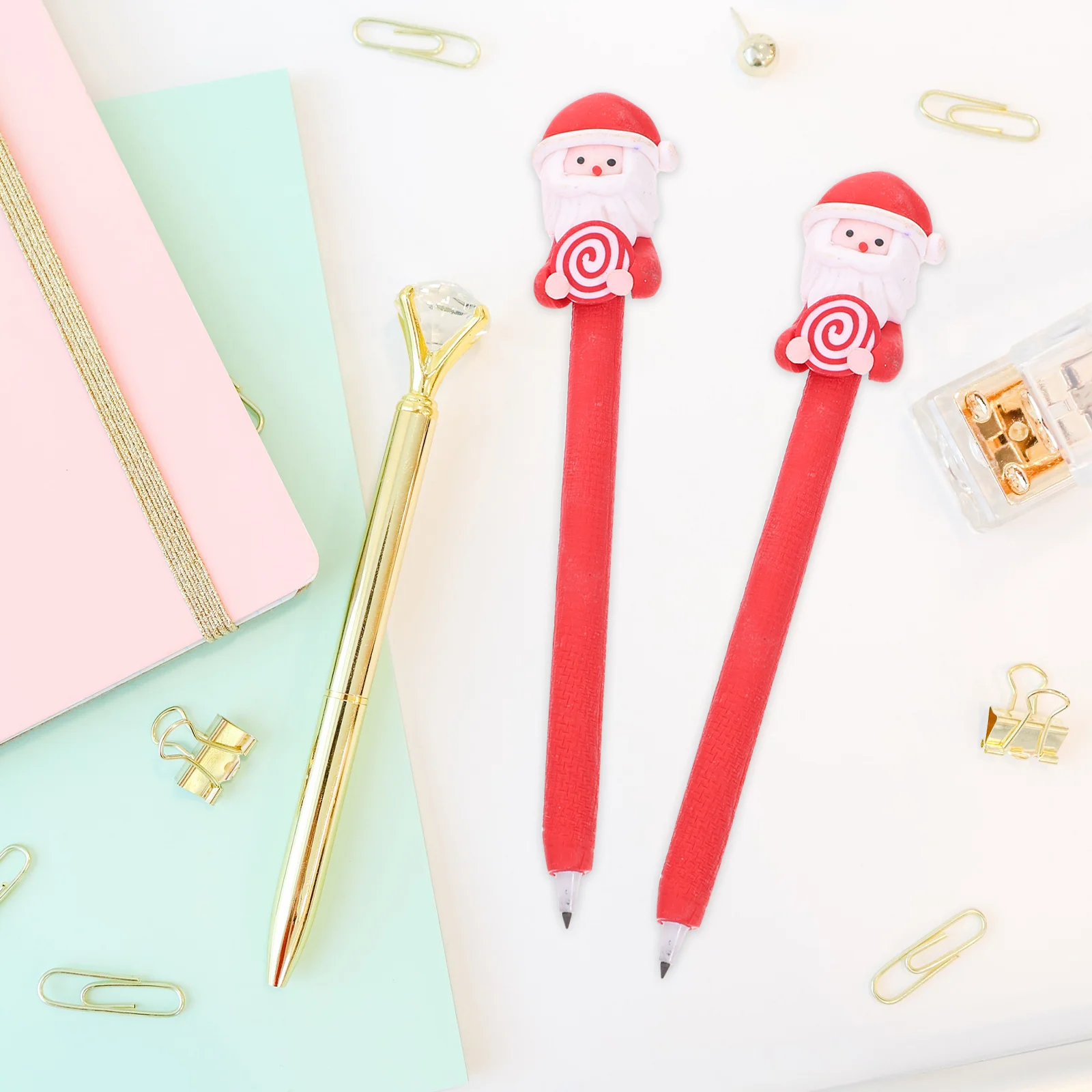 

Pen Christmas Ballpoint Party Pensofficesanta Decorationsupplies Gift Favors Signature Writing Stuffers Stocking Kidgifts Black