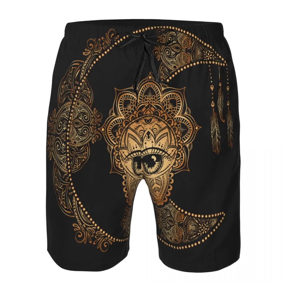 

Boho Chic Moon Sun Mandala Astrology Alchemy Quick Dry Swimming Shorts For Men Swimwear Swimsuit Swim Trunk Bathing Beach Wear
