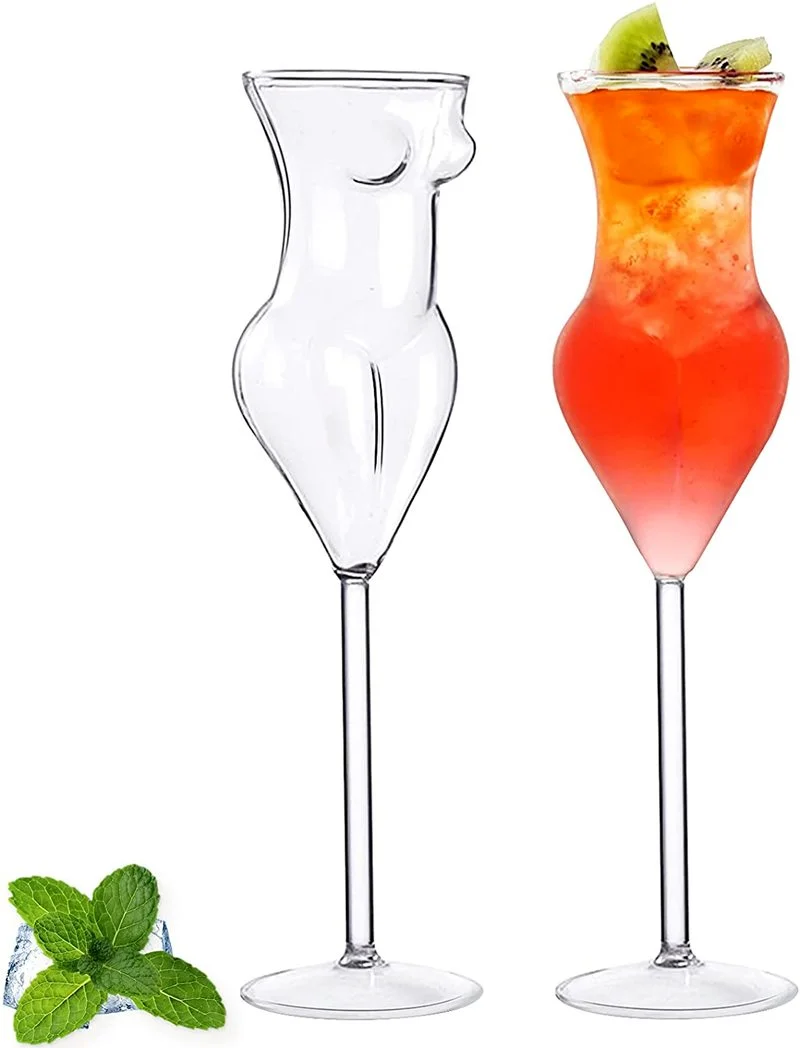 

Bar Ornaments Girl Body Shape Glass Cup Creative Cocktail Glass Crystal Glass Red Wine Glass Borosilicate Beauty Goblet Cup