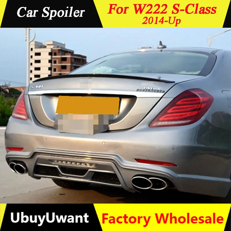 

W222 Carbon Fiber Spoiler AMG Style Trunk Boot Lip For Mercedes S Class W222 4-door Sedan 2014 + S350 S400 S450 S500 S600