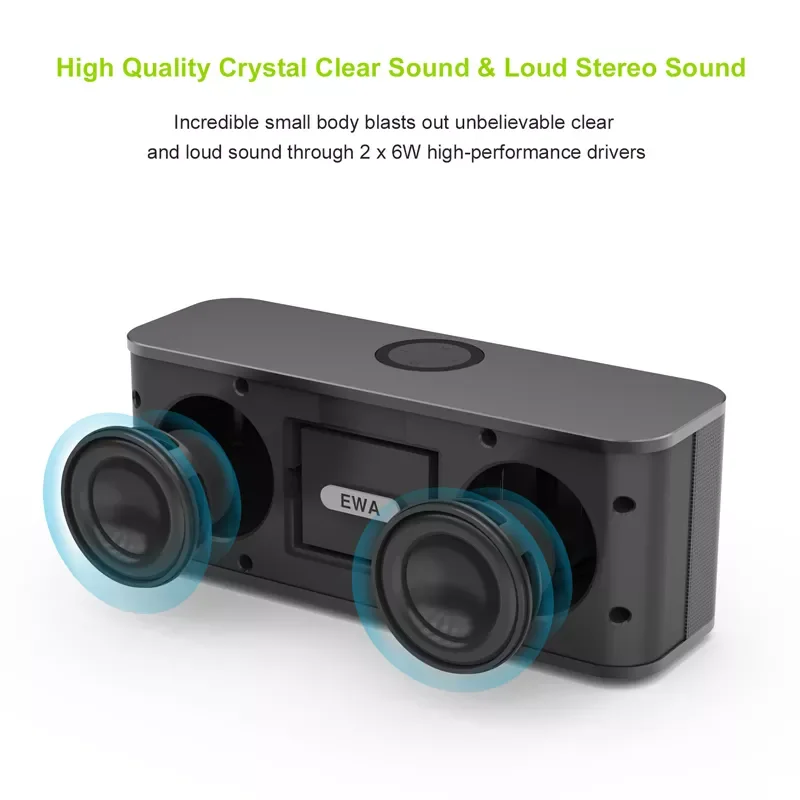 

Bluetooth-динамик, 2*6 Вт, 4000 мАч