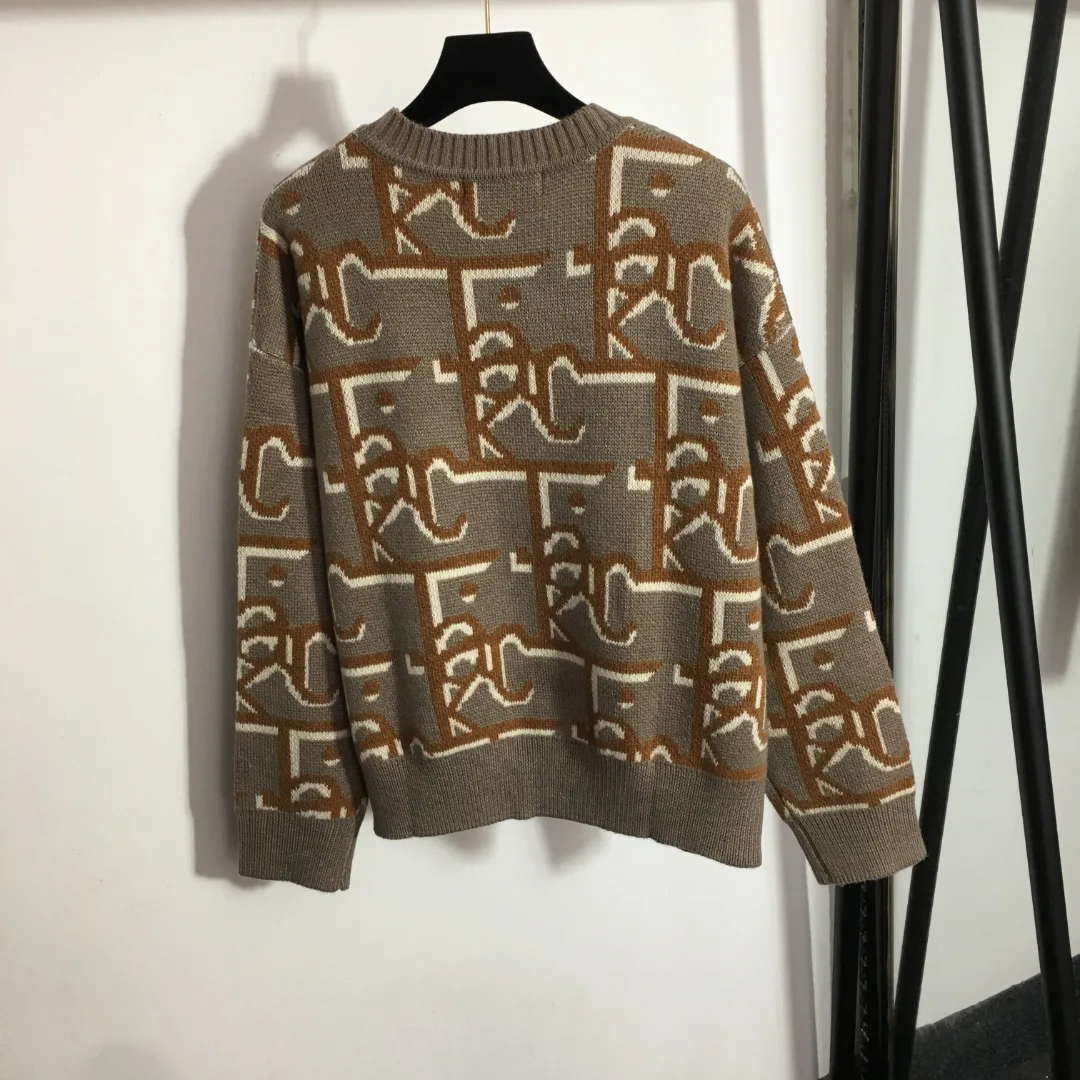 

Women's Luxury Brand Letter Print Pullovers Famous International Brand Designer Loose O-neck Tops Unisex High Quality Sweaters