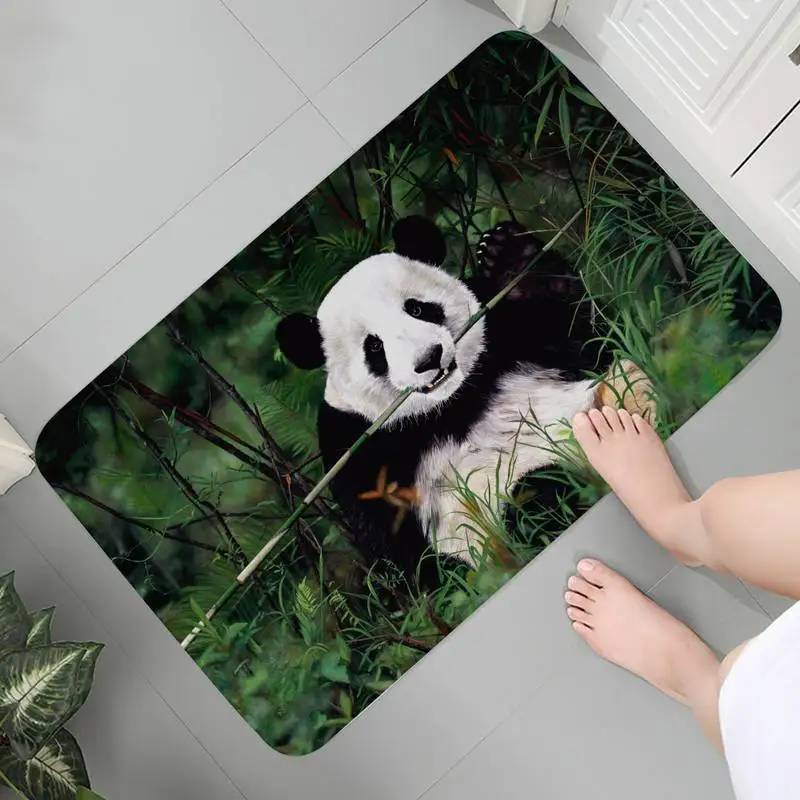 

Напольный Настенный Коврик для ванной комнаты фланелевый современный ковер для дома и комфорта милый коврик с рисунком панды комнатные ков...