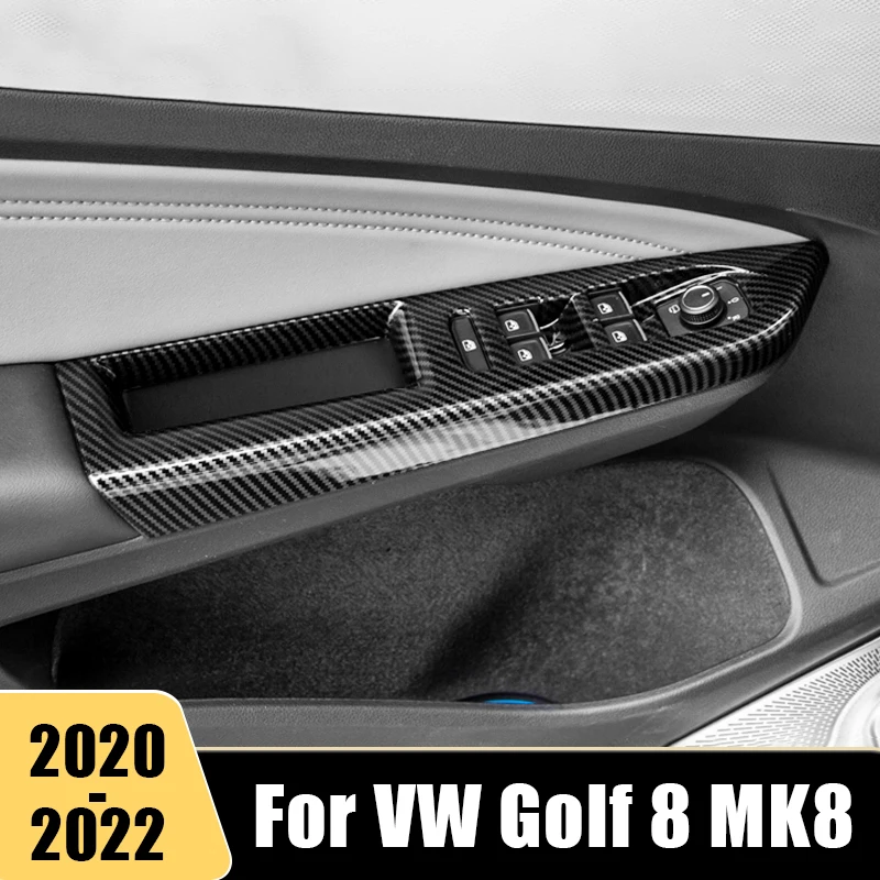 

For Volkswagen VW Golf 8 MK8 2020 2021 2022 ABS Car Door Window Switch Buttons Covers Armrest Panel Auto Interior Accessories