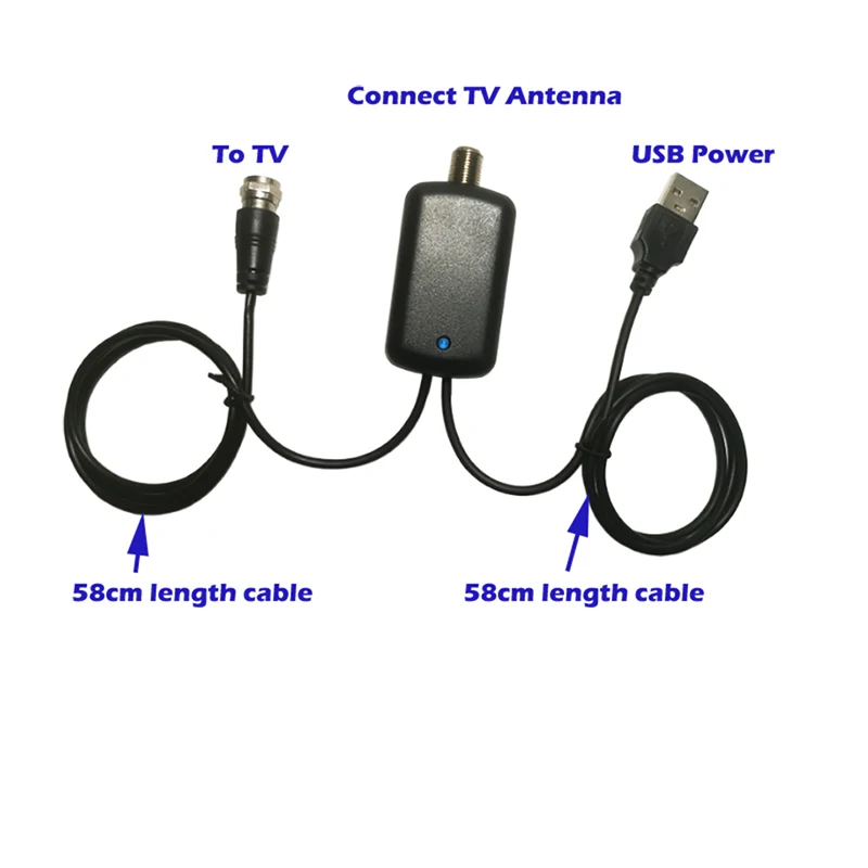 Усилитель для телевизионной антенны 25 дБ адаптер цифрового сигнала с