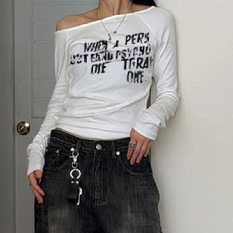 Женская Уличная Футболка IAMHOTTY С Буквенным Принтом Повседневный Базовый Топ