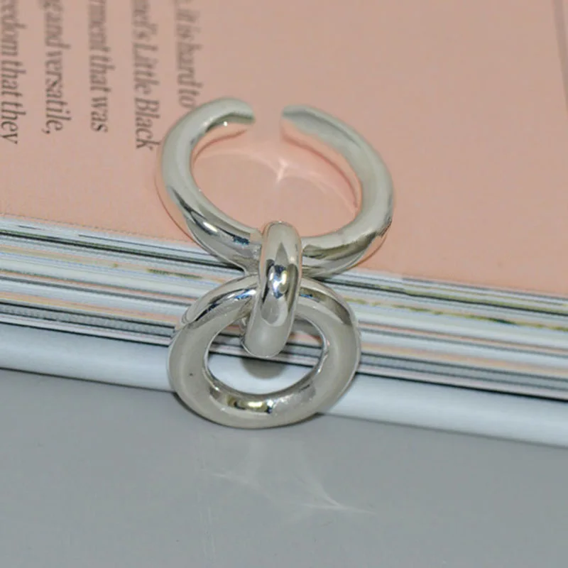 

Кольцо женское серебристое, креативное круглое ажурное модное темпераментное ювелирное изделие ручной работы в стиле ретро, аксессуары